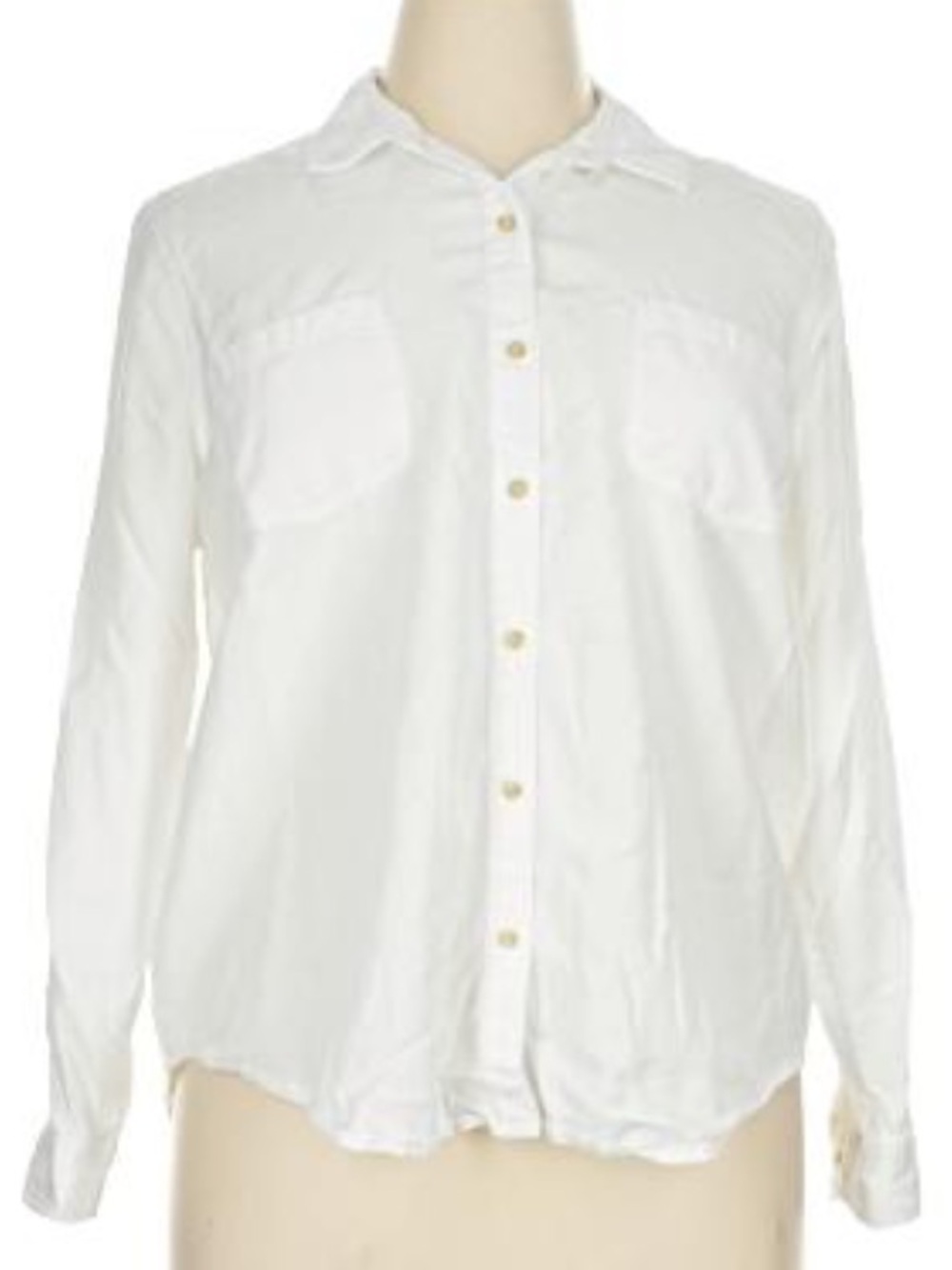 Lucky Brand White Button Down Shirt, 1X